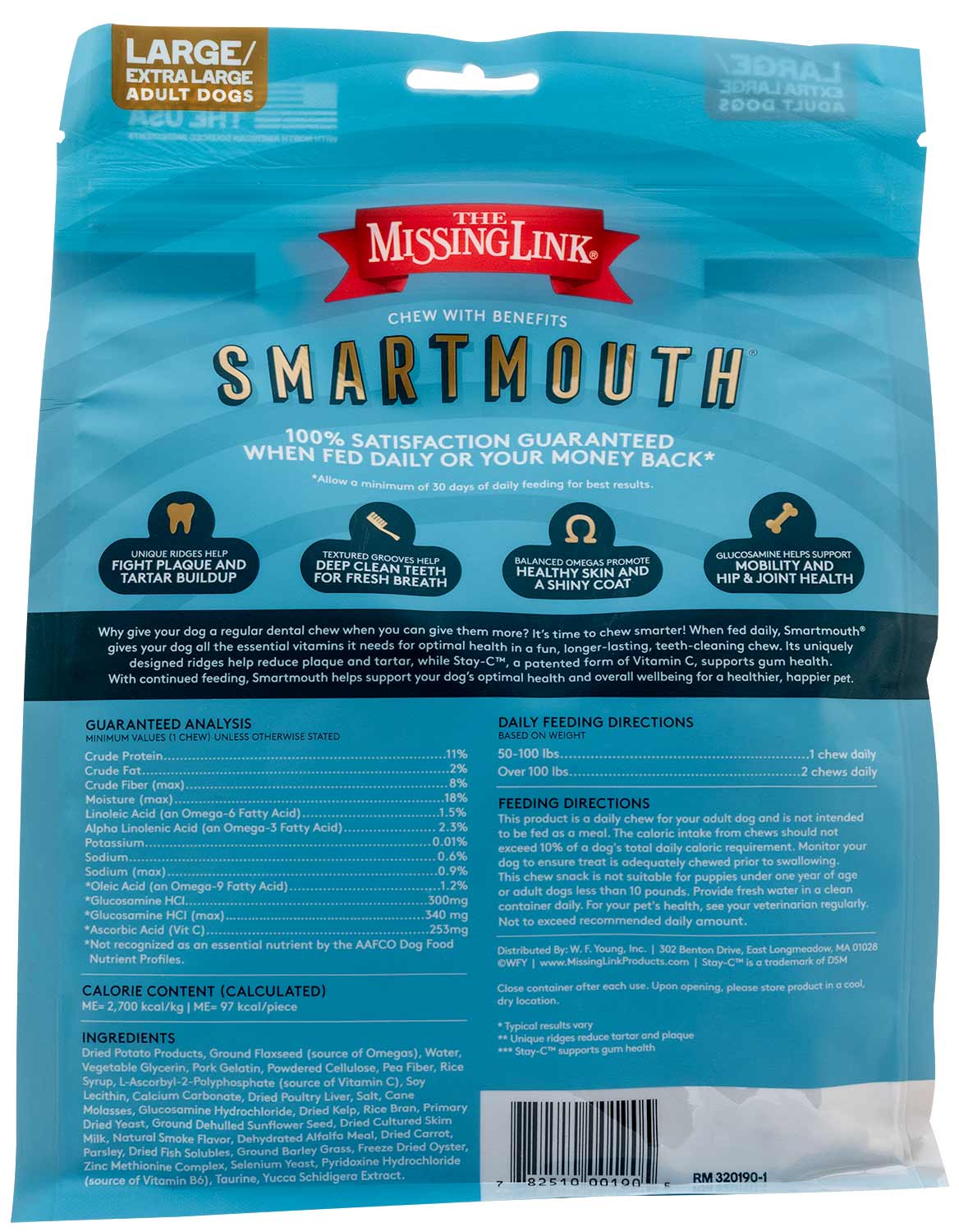 Smartmouth 7-in-1 Dental Chews for Dogs – Plaque Control, Fresh Breath, Glucosamine & Omega Support, Natural, Non-GMO - Image 11