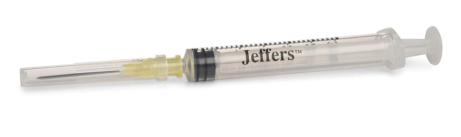 Jeffers Luer Lock Syringe/Needle Combo, Box of 100 - Image 2