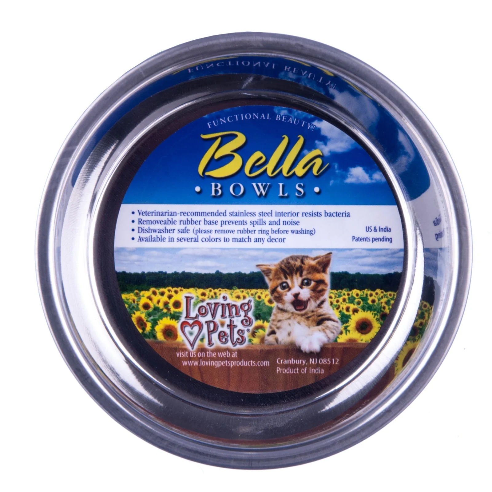 Bella Designer Stainless Steel Cat Bowls, 4 oz - Image 3