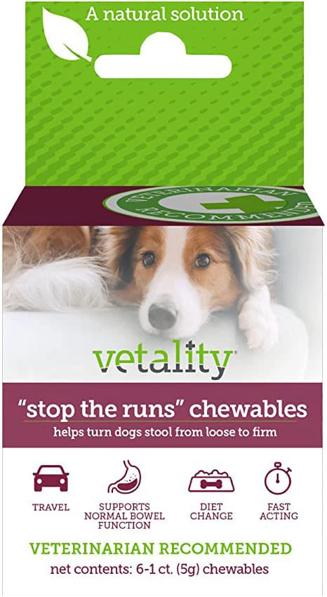 'Stop the Runs' Anti-Diarrhea Chewables for Dogs, 6-1 ct
