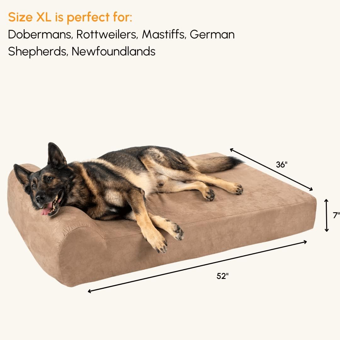 Big Barker 7" Thick Headrest Dog Bed – Orthopedic Foam Bed for Large & Giant Breed Dogs, Vet Recommended, Machine Washable - Image 34