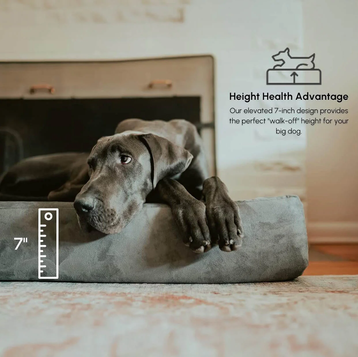 Big Barker Original Sleek Dog Bed, 7" Thick – Orthopedic Foam for Large & Giant Dogs - Image 8