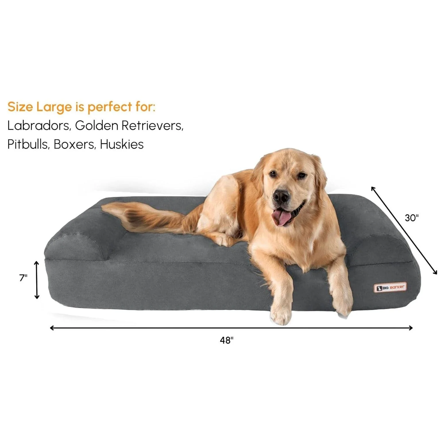 Big Barker 7" Thick Orthopedic Sofa Dog Bed for Large & Giant Breed Dogs – Vet Recommended, Joint Support, Durable Foam - Image 17