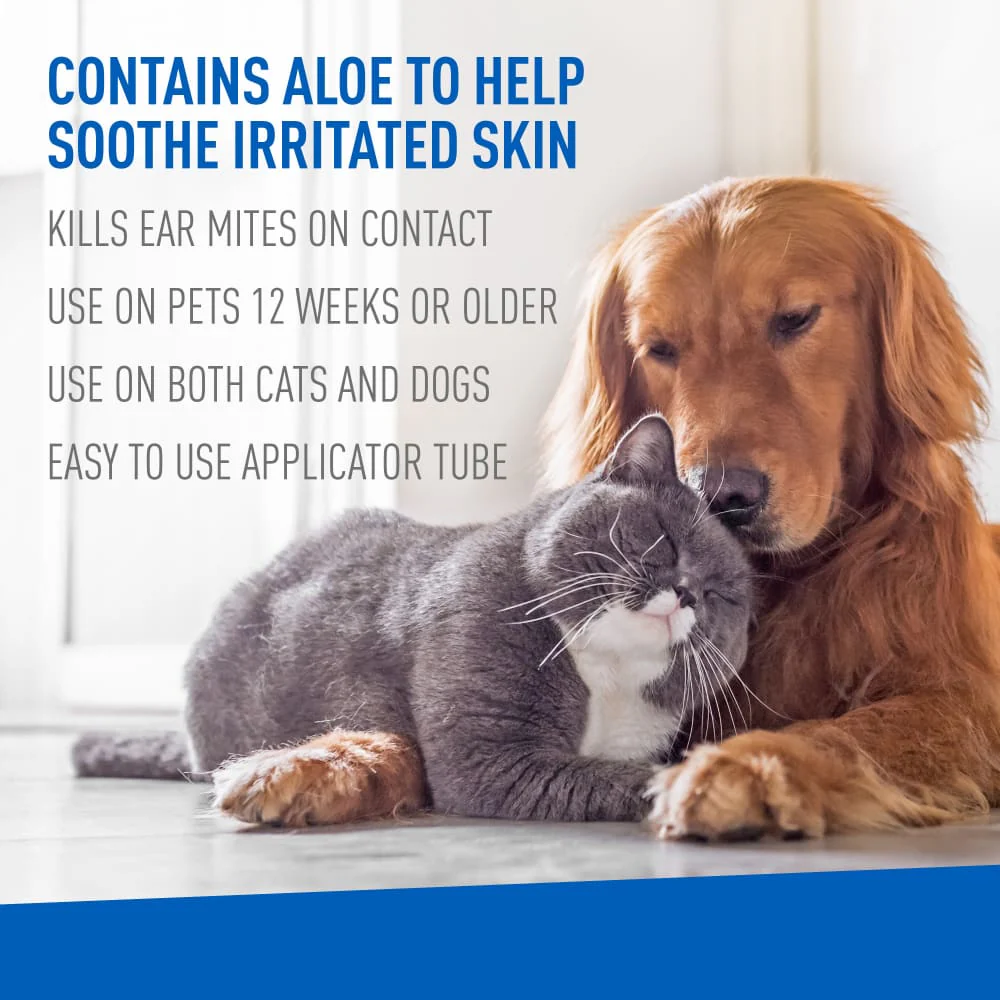 ADAMS Ear Mite Treatment For Dogs and Cats Over 12 Weeks, Soothing Aloe and Lanolin Formula, .5 Fl oz - Image 5