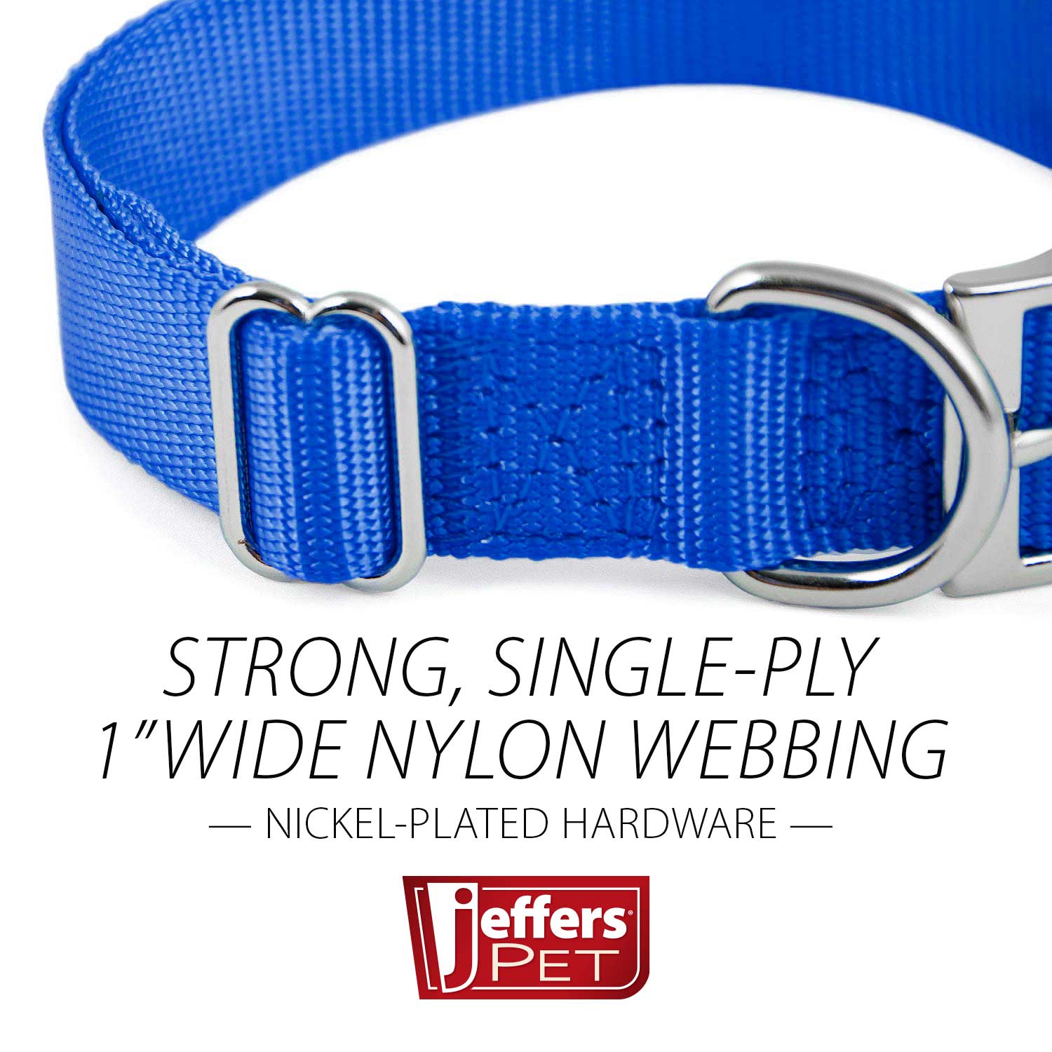 Jeffers Adjustable Nylon Dog Collar, 1"W x 14"-24"L - Image 11