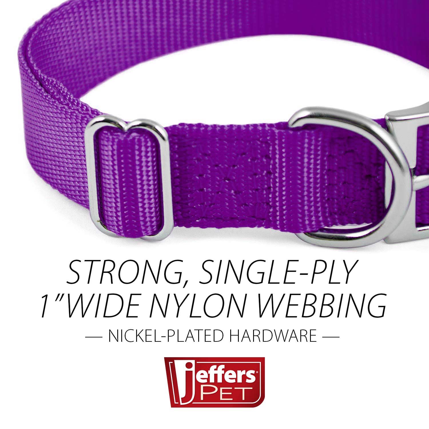 Jeffers Adjustable Nylon Dog Collar, 1"W x 14"-24"L - Image 14