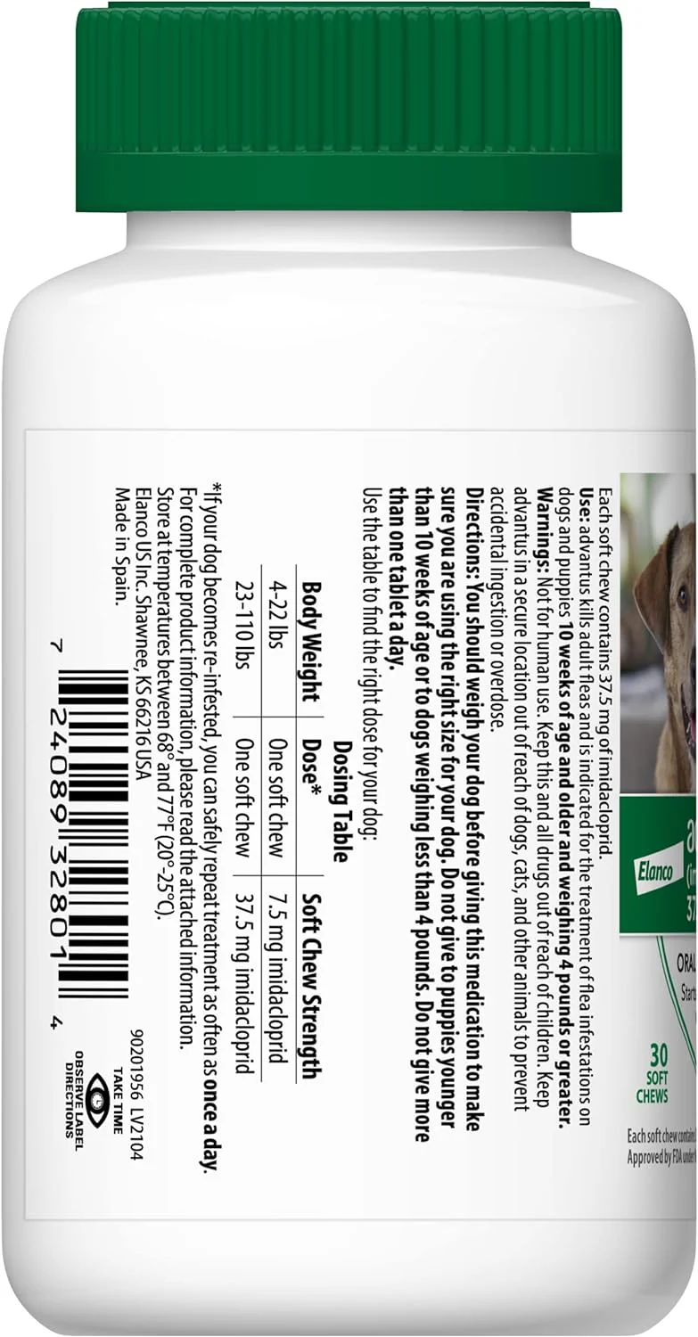 Advantus (imidacloprid) Oral Flea Treatment Soft Chews for Dogs - Image 11