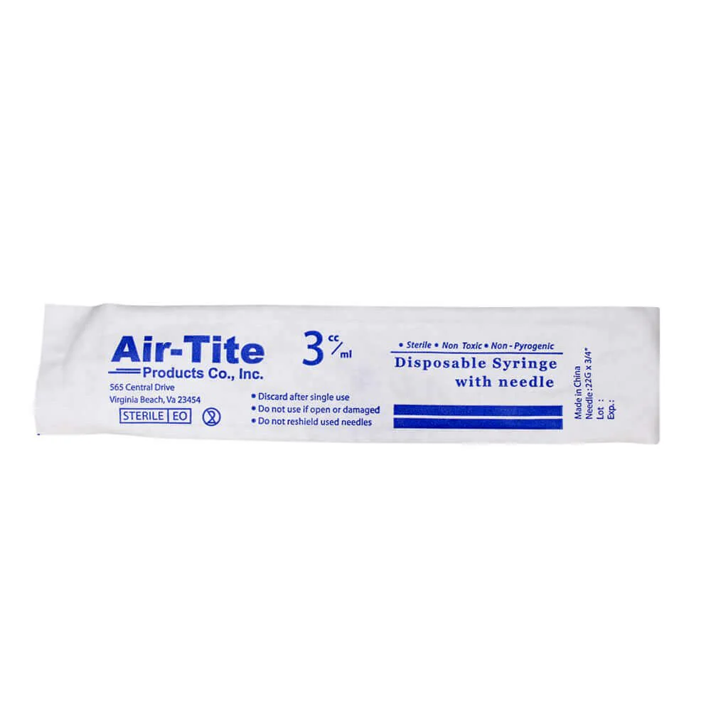 Air-Tite Luer Slip Syringes with Needles, 100 Count - Image 3