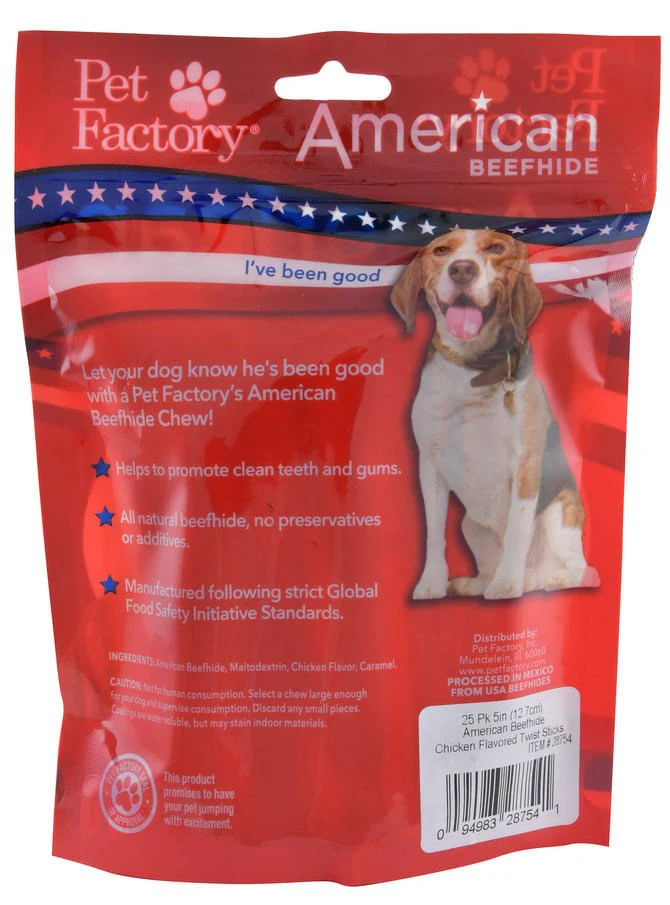 American Beefhide 5" Chicken Flavored Twist Sticks - Image 2