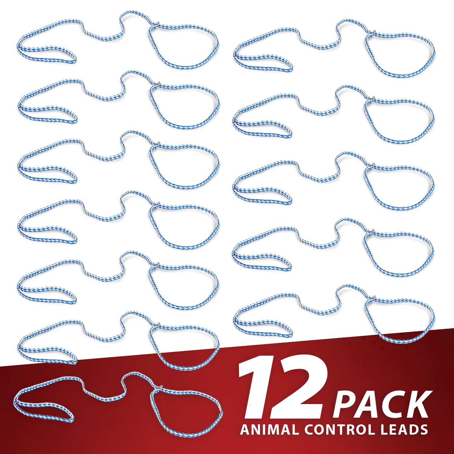 Jeffers Animal Control Slip Dog Lead, Braided Poly, 6'L - Image 3