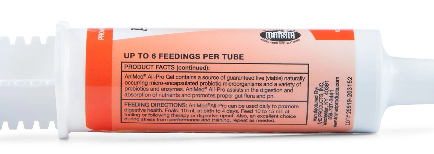 AniMed All-Pro Equine Oral Horse Digestion Support Gel, 60 mL - Image 4