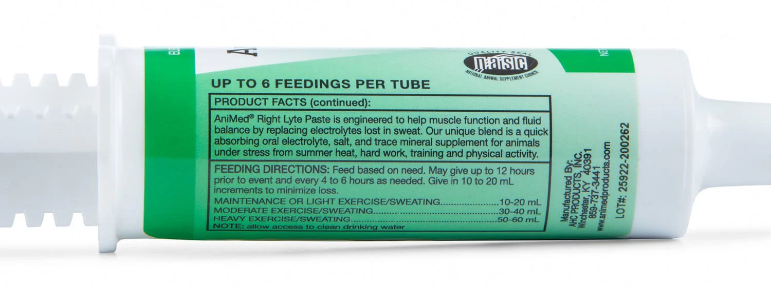 AniMed Right Lyte Equine Electrolyte Oral Gel for Horses, 60 mL - Image 4
