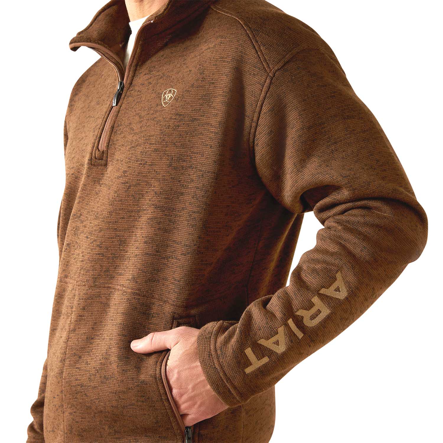 Ariat Mens Caldwell 1/4 Zip Pullover Sweater - Image 3
