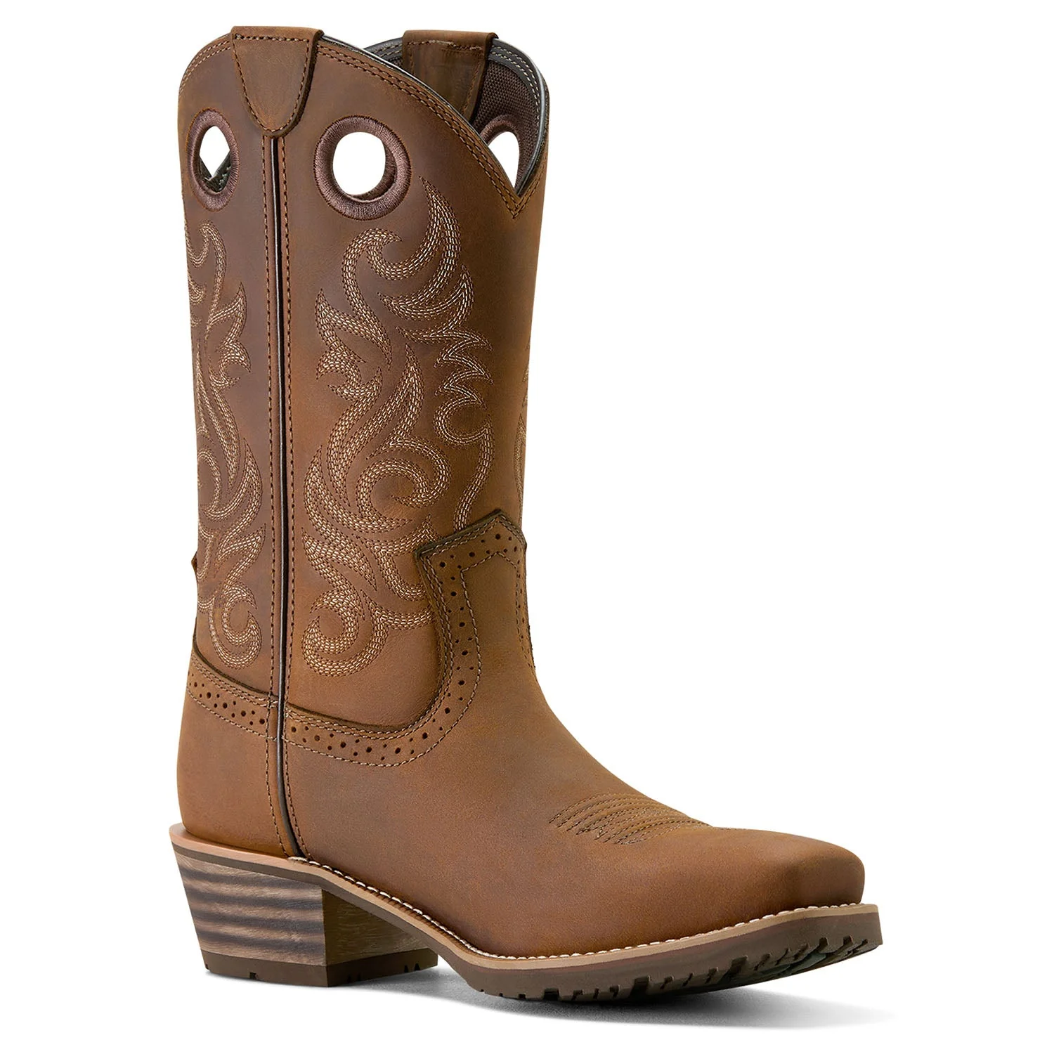 Ariat Men's Hybrid Roughstock Square Toe Cowboy Boots - Image 4