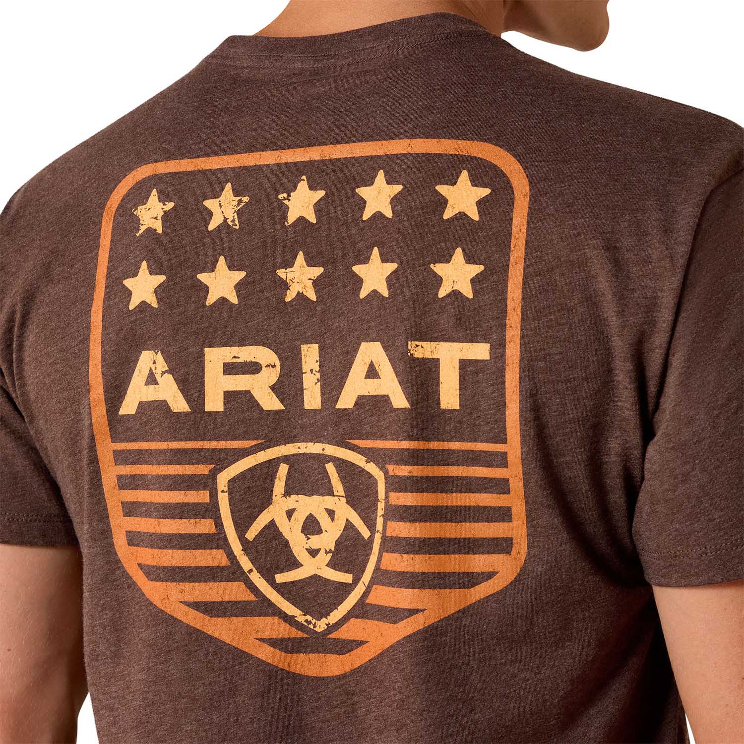 Ariat Mens Patriotic Badge Short Sleeve Shirt, 100% Cotton Unisex Top - Image 6