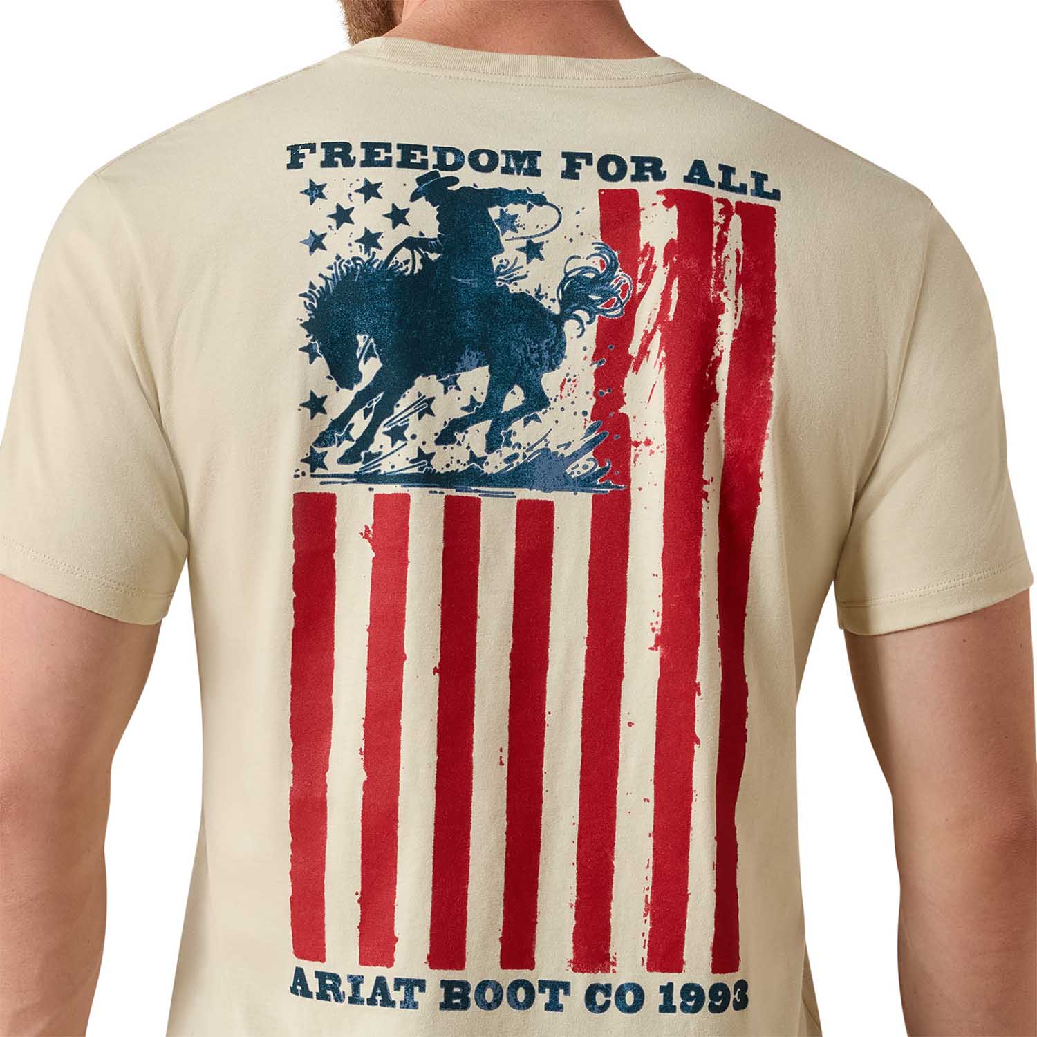 Ariat Mens Classic Fit Short Sleeve Shirt, Patriotic Freedom Western Graphic Tee - Image 2