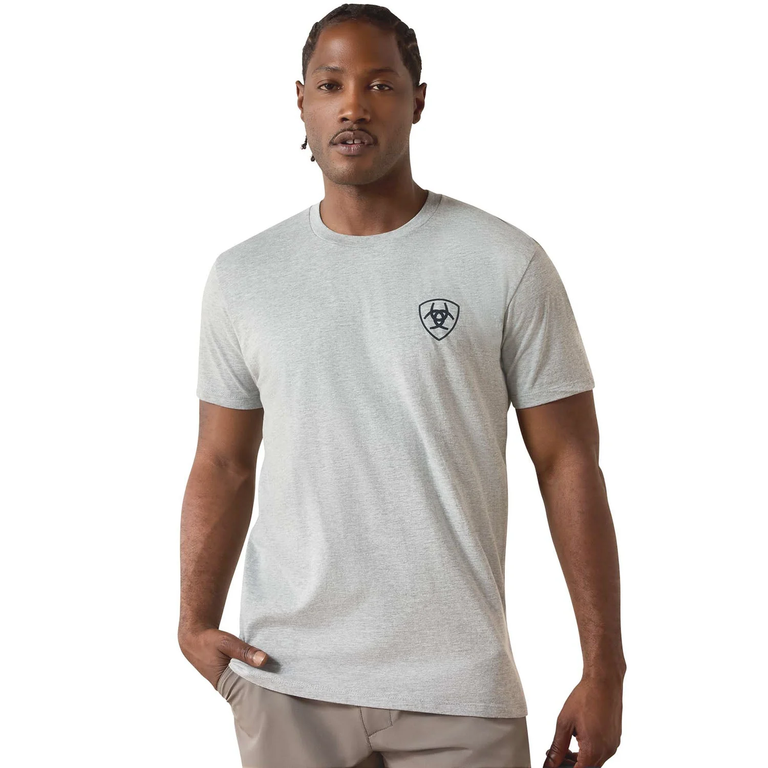 Ariat Mens Short Sleeve Shirt, Banner Badge Western Graphic Tee - Image 3