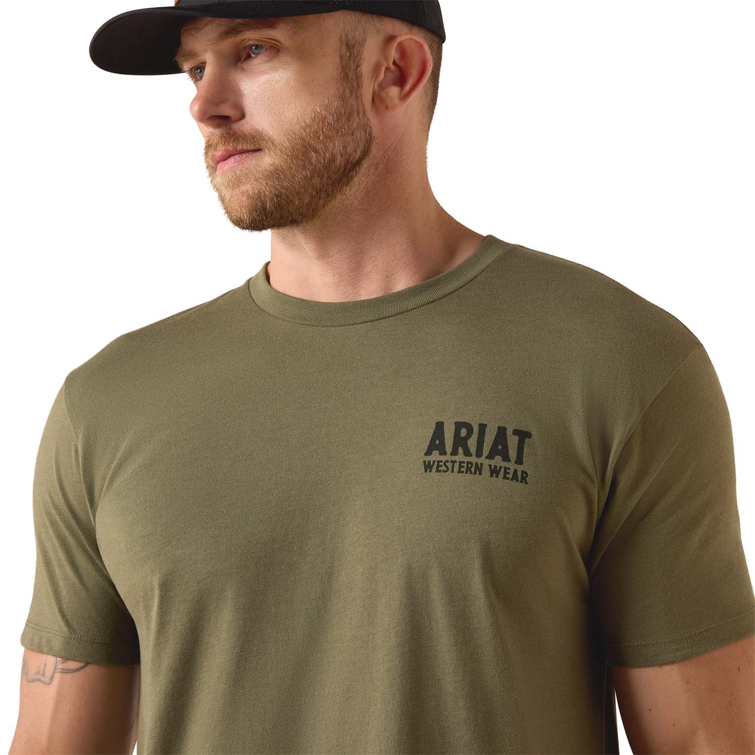 Ariat Mens Outline Shop Short Sleeve Shirt, Western Wear Tee - Image 8