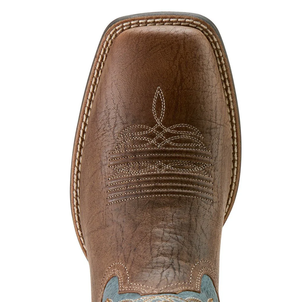 Ariat Mens Steadfast Wide Square Toe Leather Cowboy Boot – Comfortable All-Day Western Work Boot - Image 6