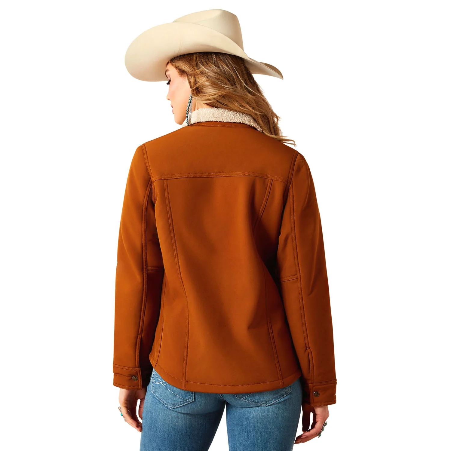 Ariat Womens Berber Back Softshell Jacket – Sherpa-Lined Trucker-Style Warm Layer - Image 2