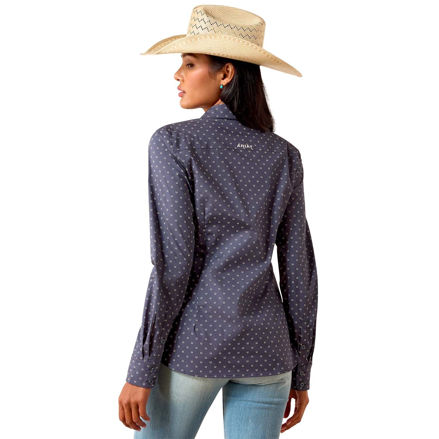 Ariat Women's Kirby Long Sleeve Collared Button-Down Shirt – Rider-Tested Stretch Poplin Equestrian Top - Image 2
