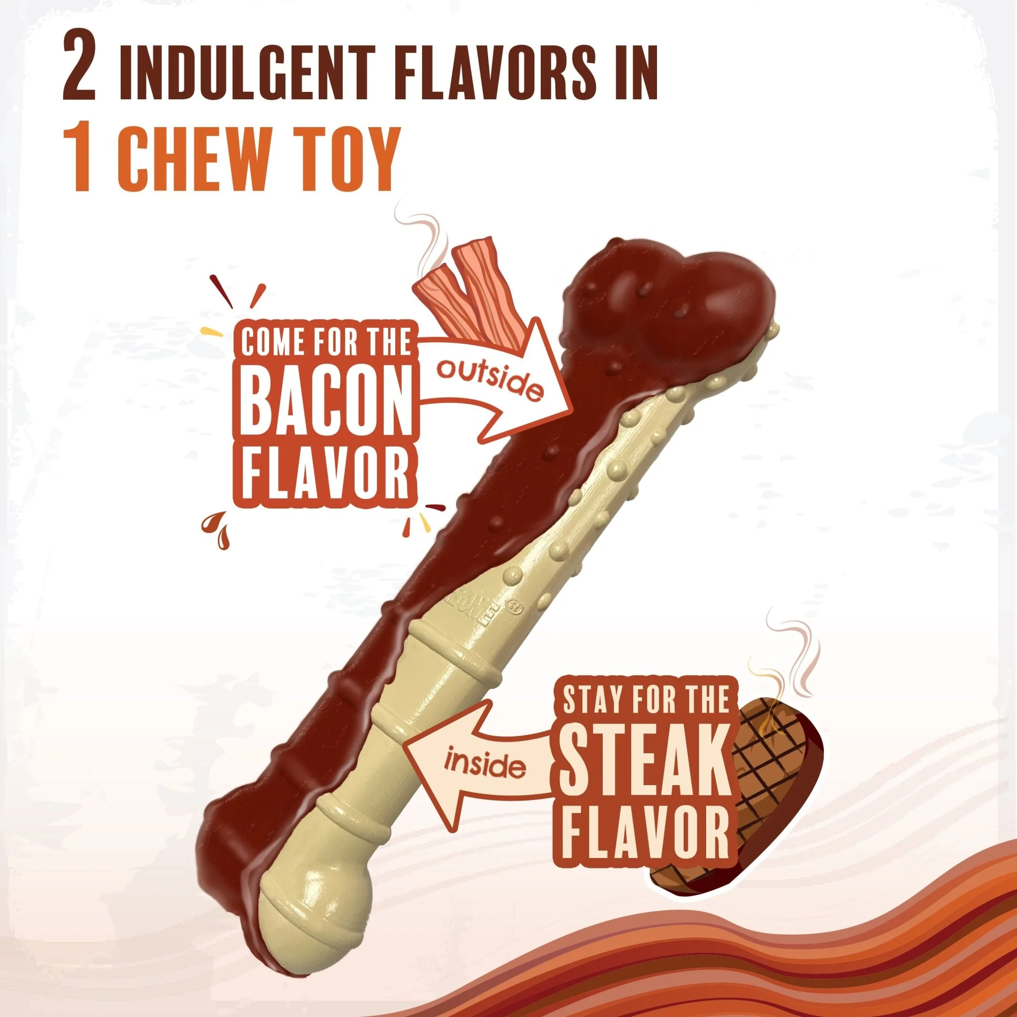 Basted Blast Dual Flavored Power Chew, Bacon Basted Steak - Image 6