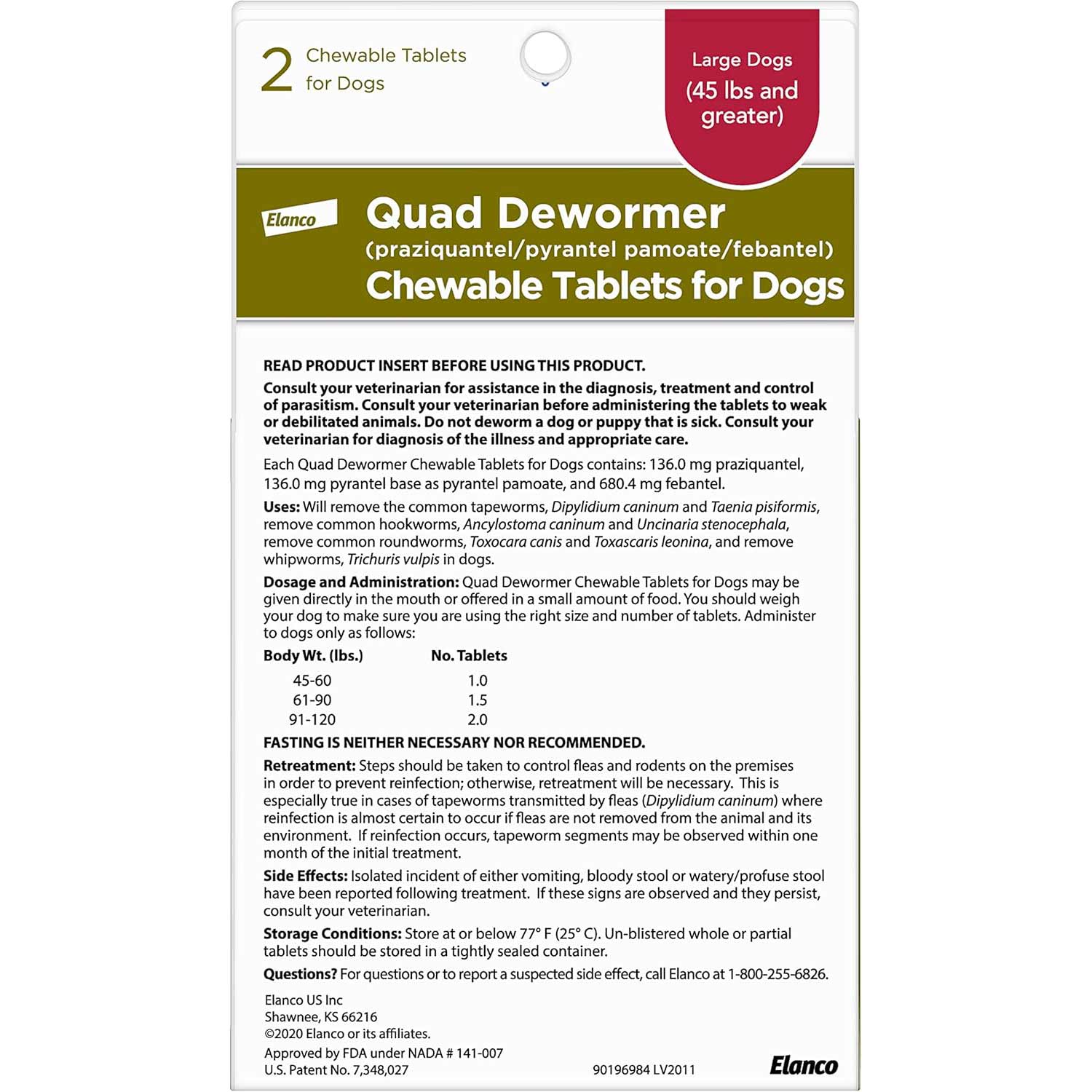 Quad Dewormer Chewable Tablets for Dogs - Image 11