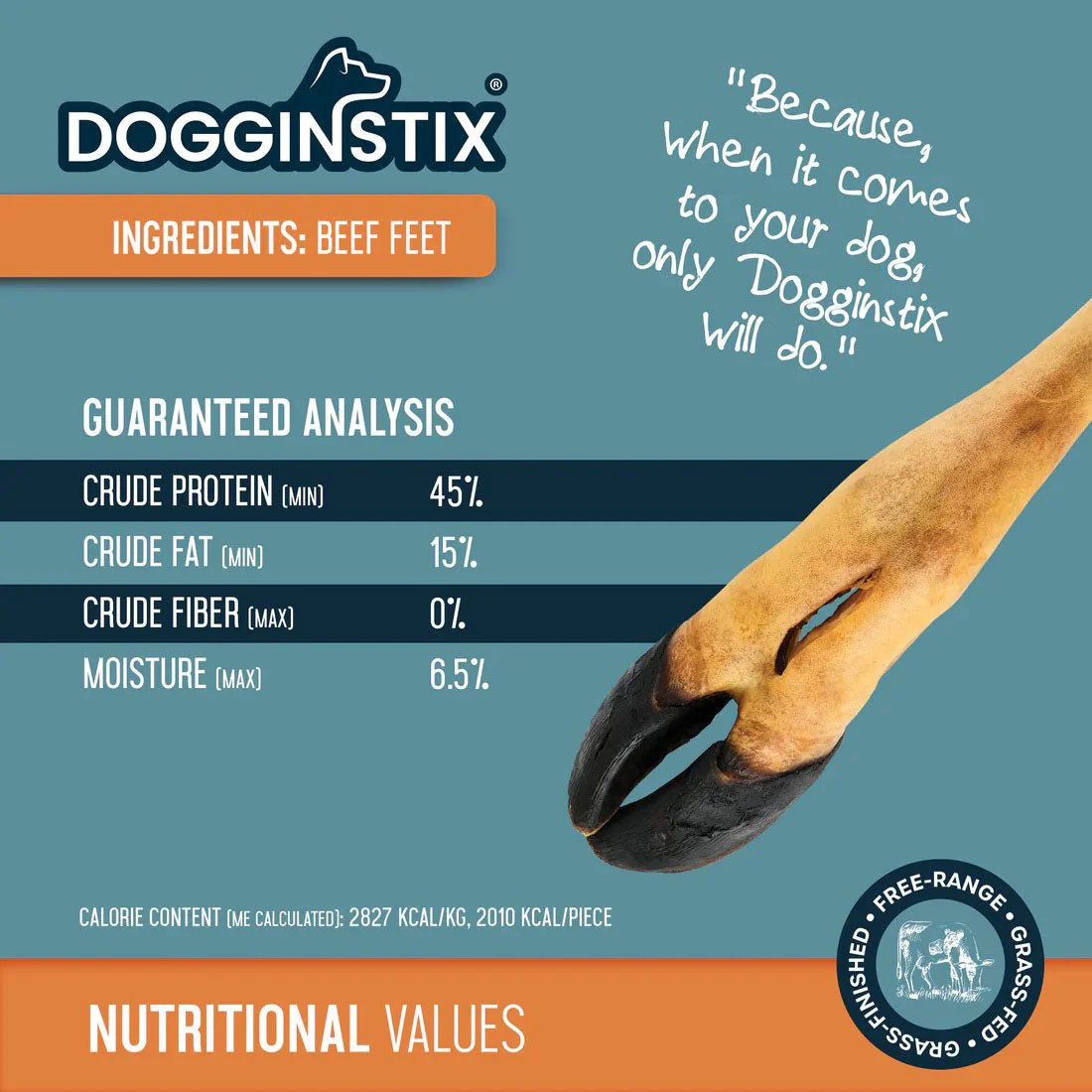 Dogginstix Beef Foot Dog Chew – Four Treats in One, Ideal for Small to Medium Dogs - Image 2