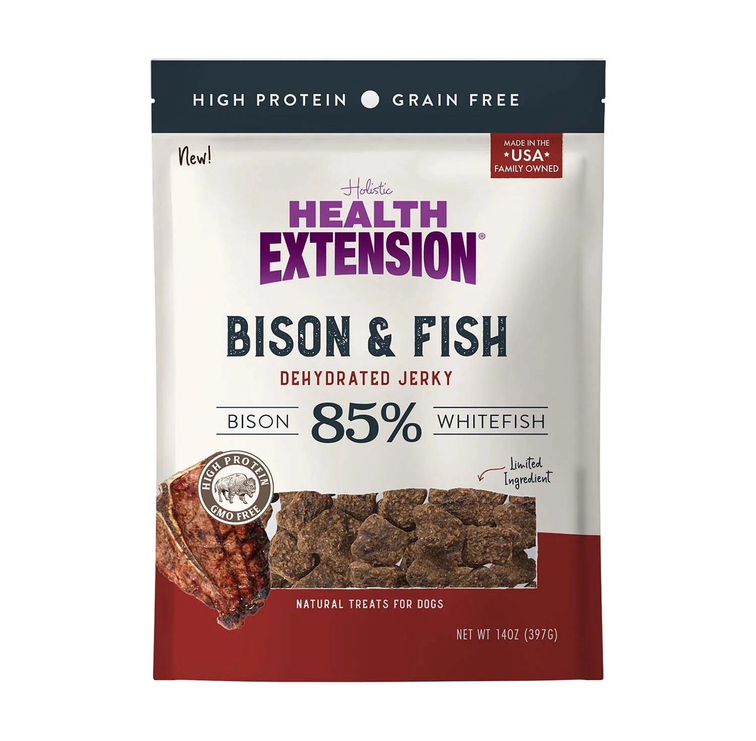 Health Extension Grain-Free Bison & Fish Jerky for Dogs - Image 8