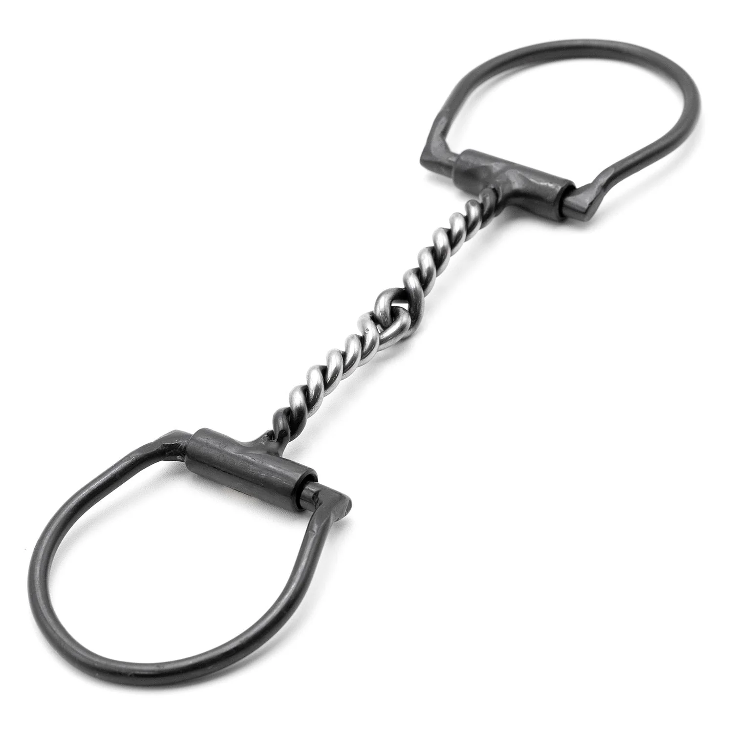 Jeffers Black Steel Offset Dee Horse Bit, Snaffle Mouth - Image 2