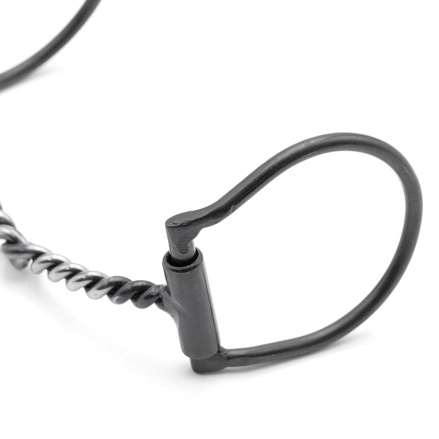 Jeffers Black Steel Offset Dee Horse Bit, Snaffle Mouth - Image 7