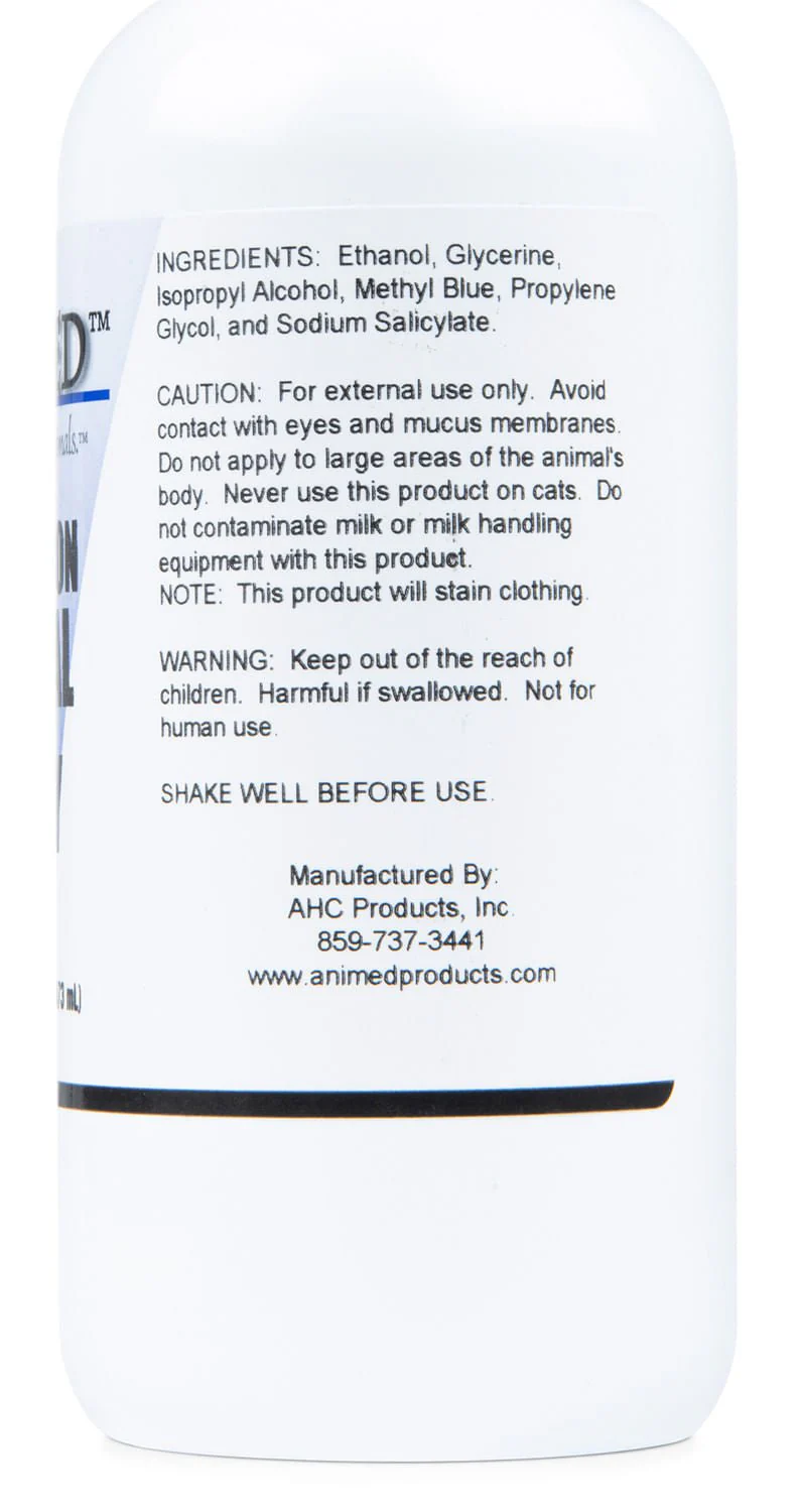 Animed Blue Lotion Topical Antiseptic Wound Dressing Spray, 16 oz - Image 2