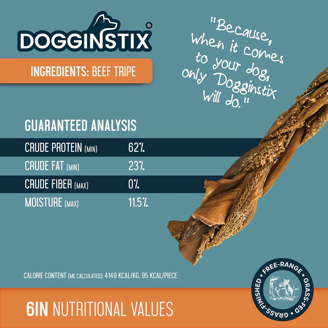 Dogginstix Braided Beef Tripe Natural Dog Chew – Digestible, Nutrient Rich, Omega 3 - Image 3