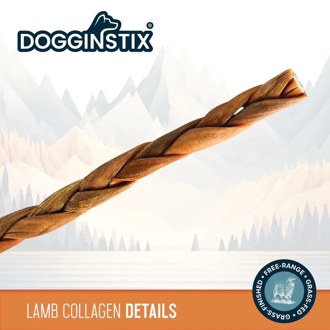 Dogginstix Braided Lamb Collagen Dog Chew – Long Lasting, Digestible, High Protein Rawhide Alternative - Image 7