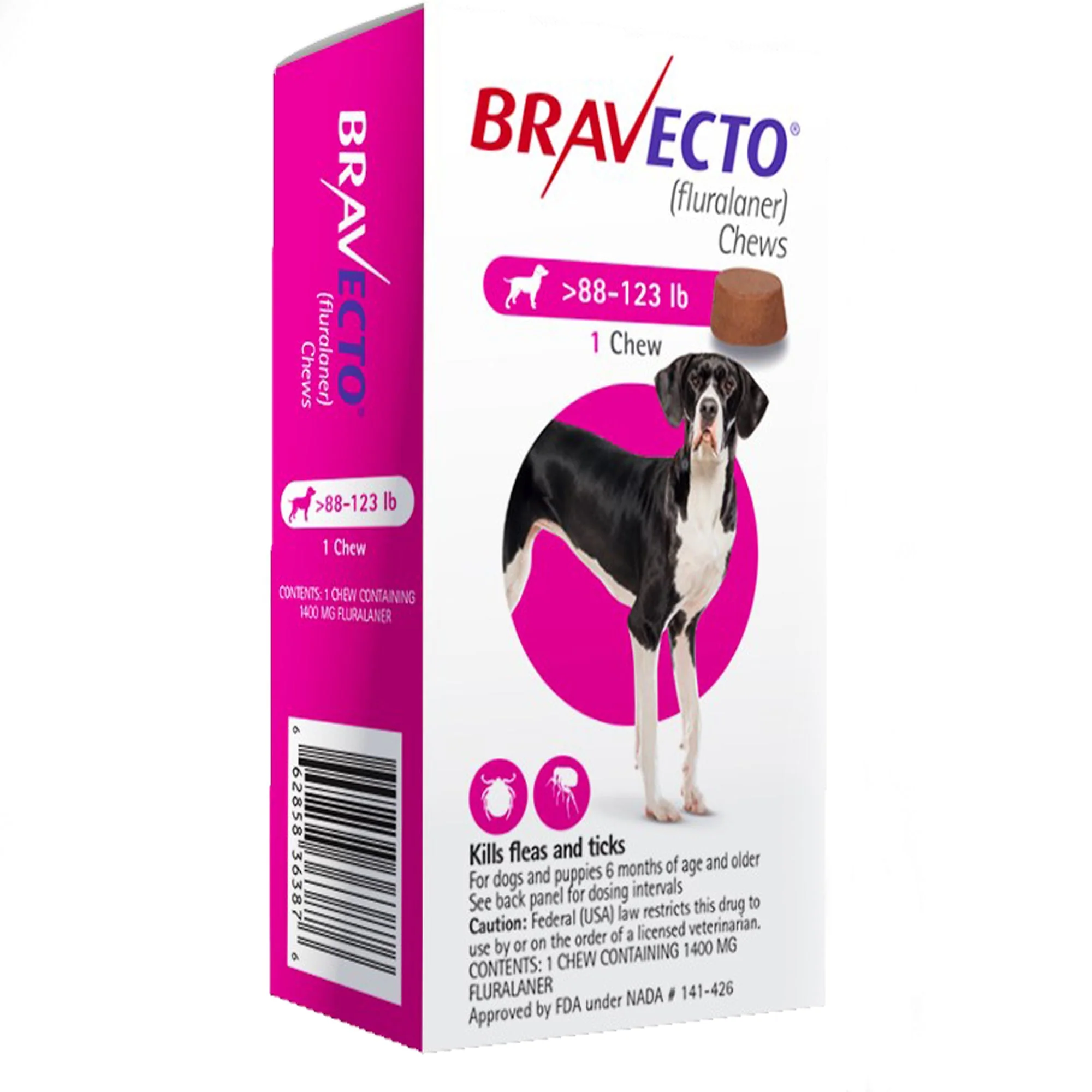 Rx Bravecto Chews for Dogs (Fluralaner) - 12 Week Flea & Tick Prevention, 1 Chew - Image 24