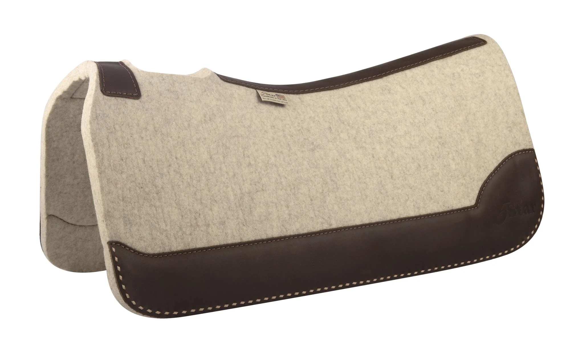 "The All Around" 5 Star Buckstitch Saddle Pad, 30" x 30" Natural