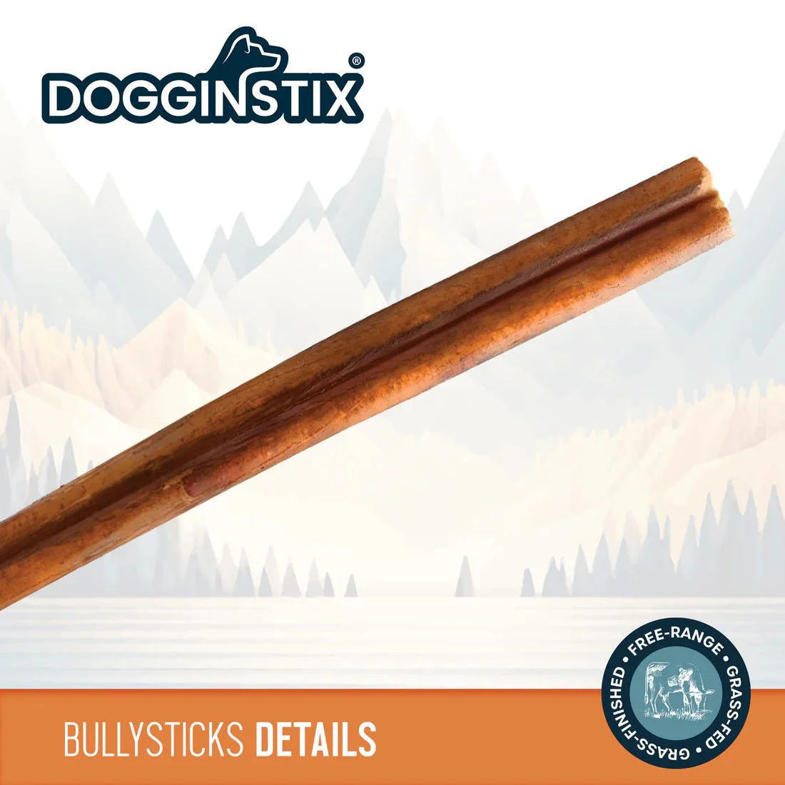 Dogginstix Bully Stick Dog Chew, All-Natural, Grass-Fed Beef, Odor-Free - Image 2