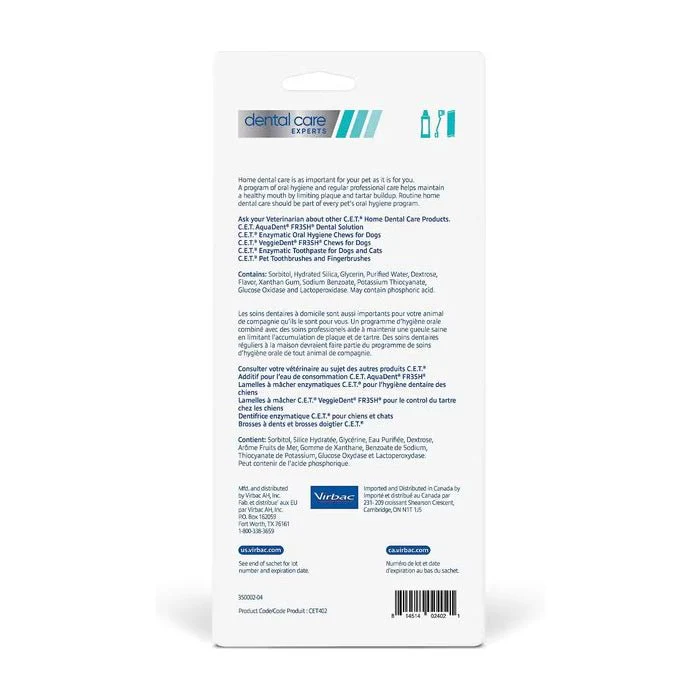 C.E.T. Cat Oral Kit with Fingerbrush & Mini-Toothbrush, Seafood Flavored Enzymatic Toothpaste, 70 g – Cat Dental Care & Tartar Control - Image 2