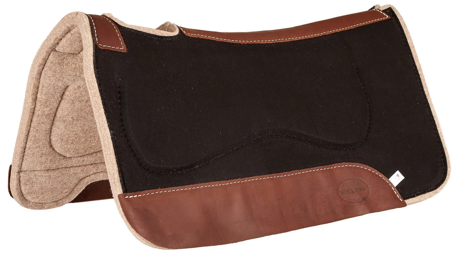 Mustang Canvas and Wool Kidney Saddle Pad - Image 3