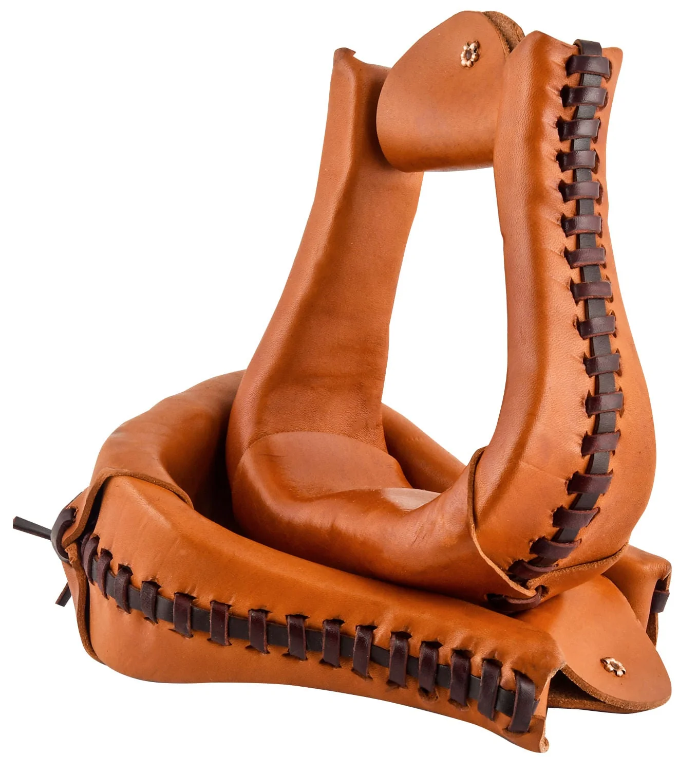 Circle Y Western Leather Laced Stirrups for Horse Riding