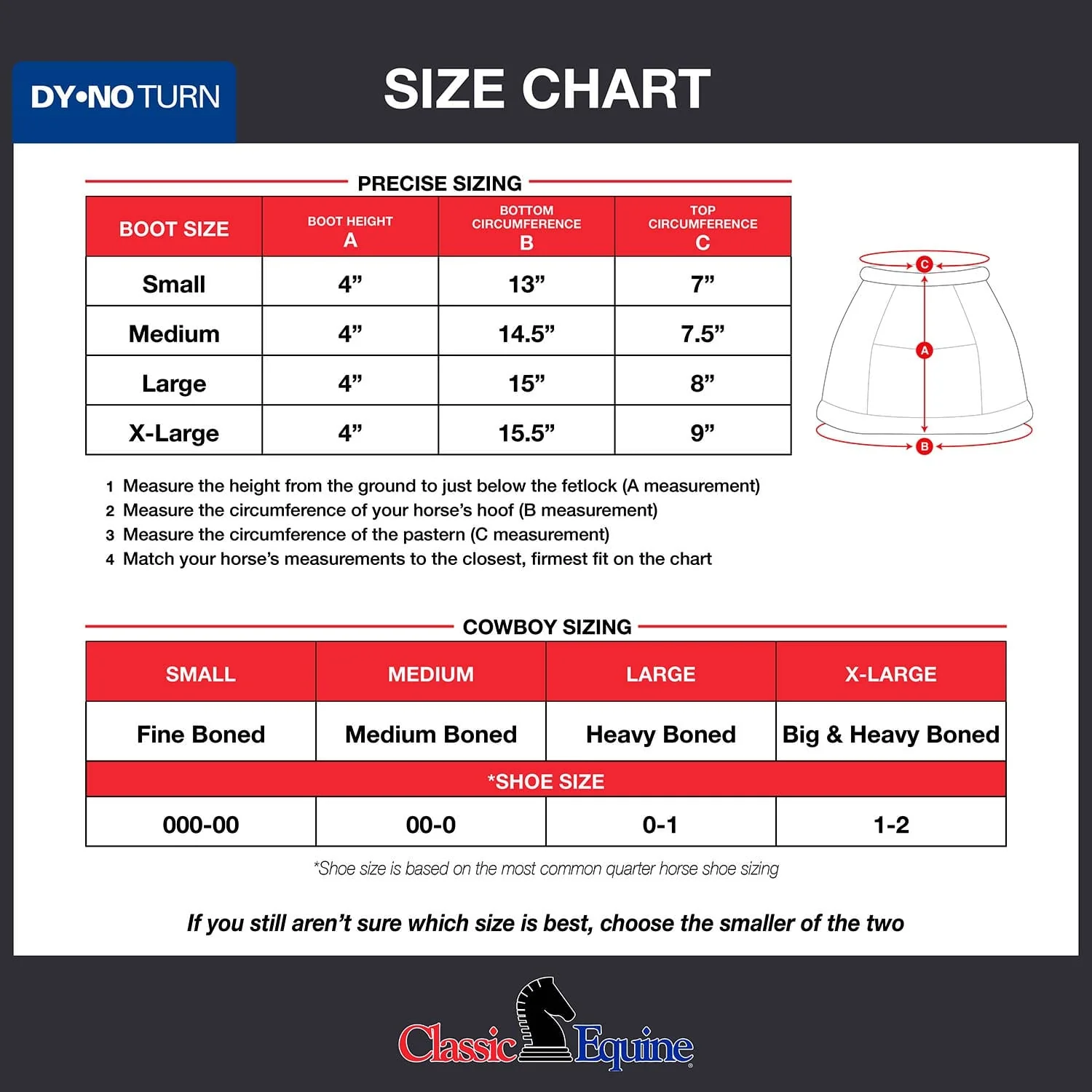 Classic Equine DyNo Turn Bell Boots for Horses, 2-Pack – Durable Shock-Absorbing Hoof Protection - Image 20