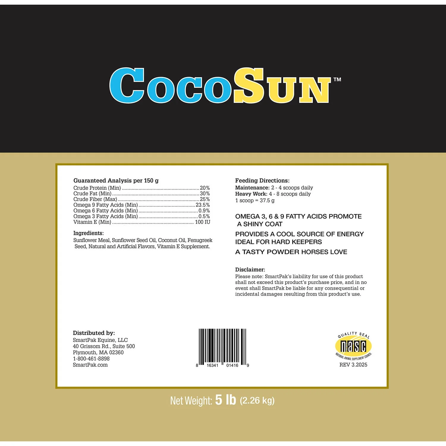 CocoSun Omega Fatty Acid Supplement, Granular, 5 lb Bag - Image 2