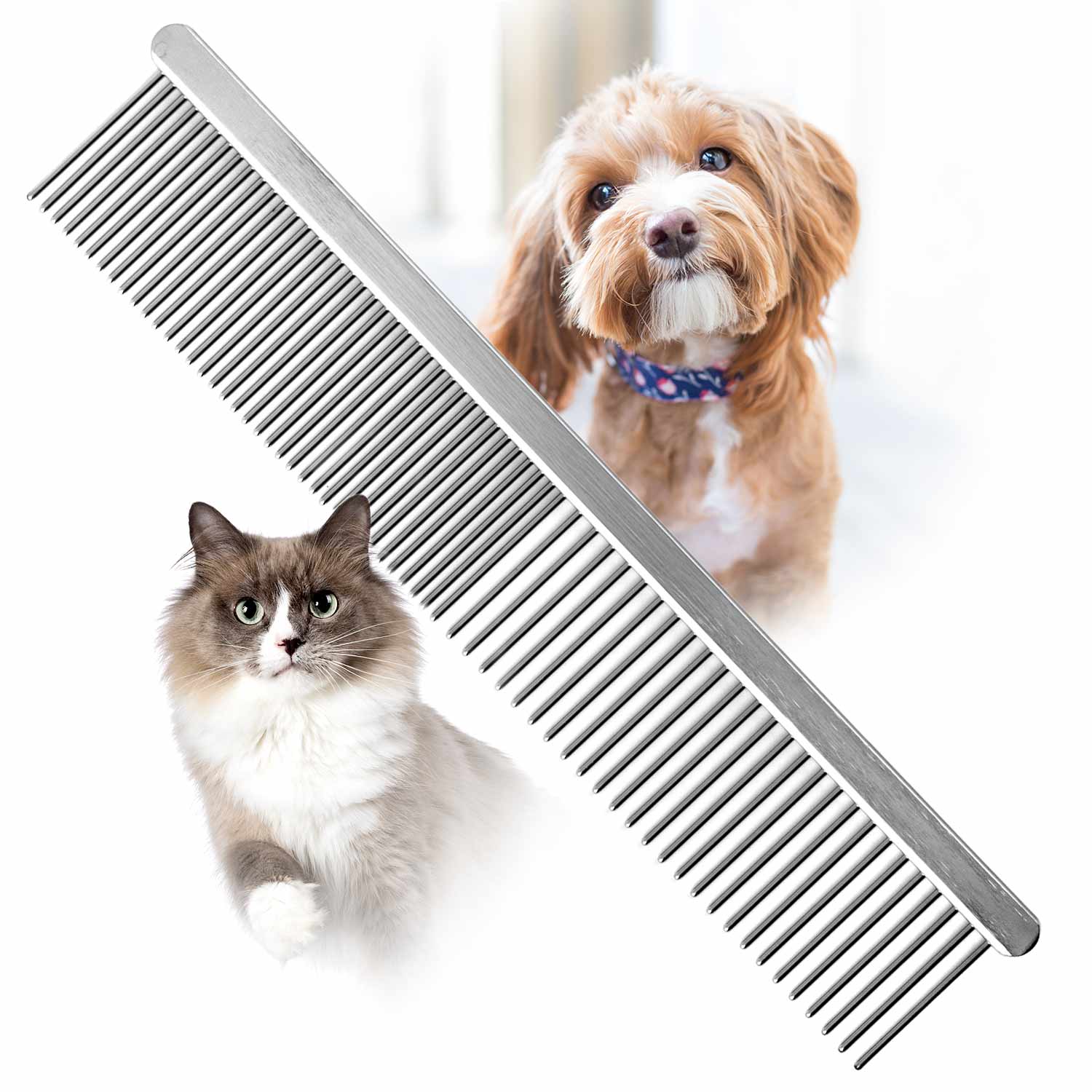 Jeffers Flat Back Pet Grooming Combs - Image 9