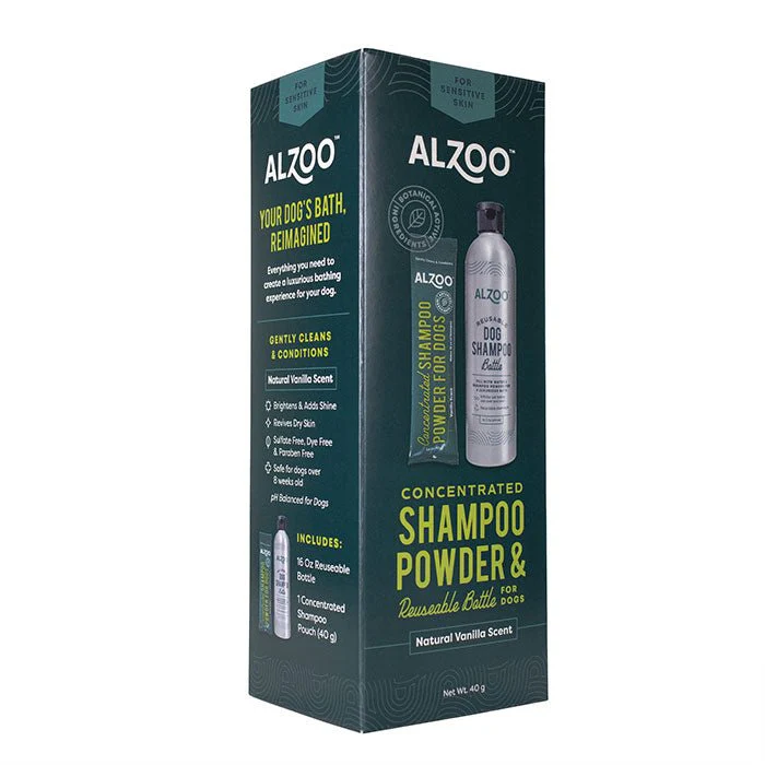 Plant-Based Concentrated Dog Shampoo Powder Kit & Refillable Pouches, 40g (16 oz) - Image 3
