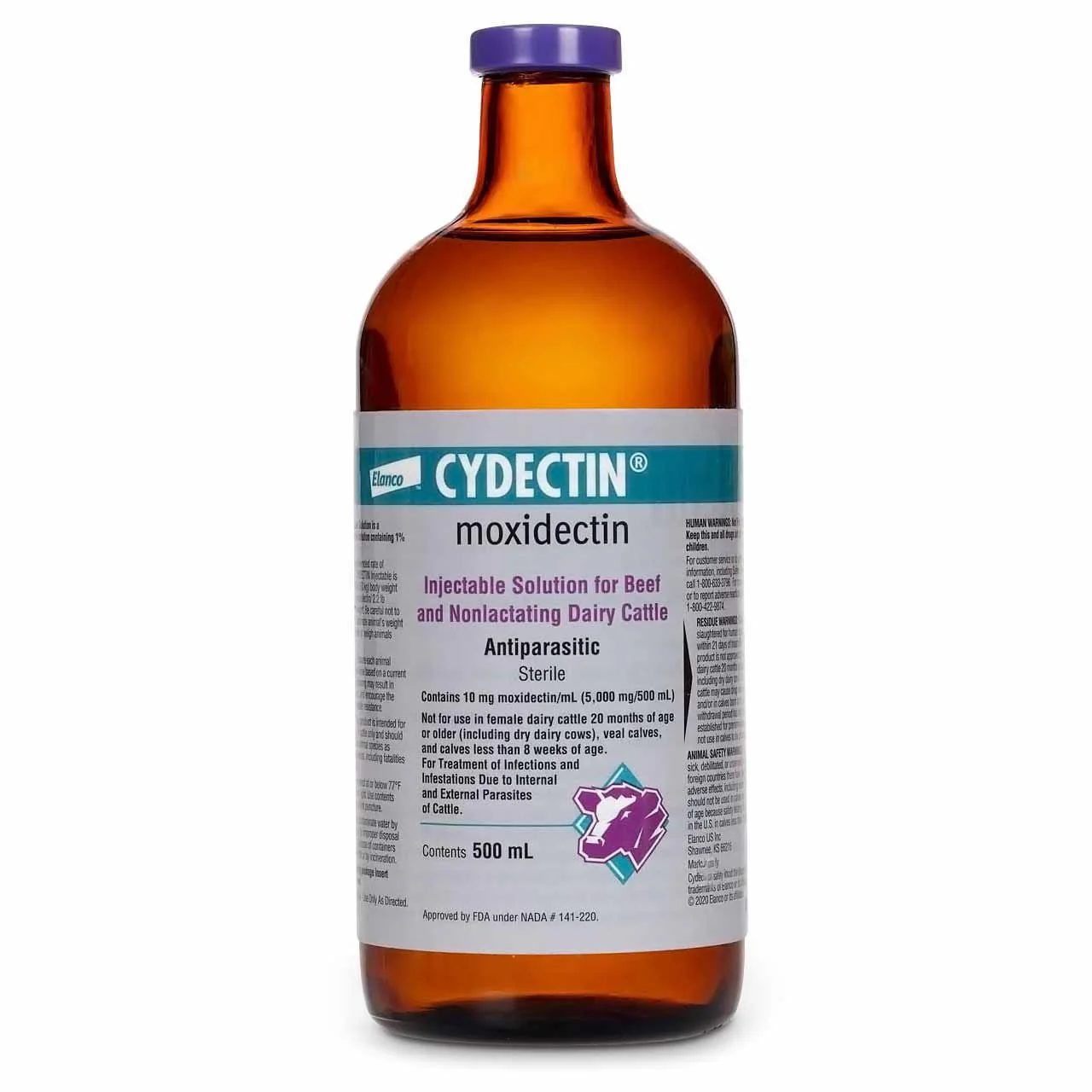 Cydectin Injectable Cattle Dewormer, 500 mL – Moxidectin Broad Spectrum Parasite Control & Applicator - Image 2