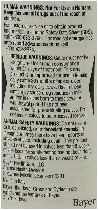 Cydectin Injectable Cattle Dewormer, 500 mL – Moxidectin Broad Spectrum Parasite Control & Applicator - Image 3