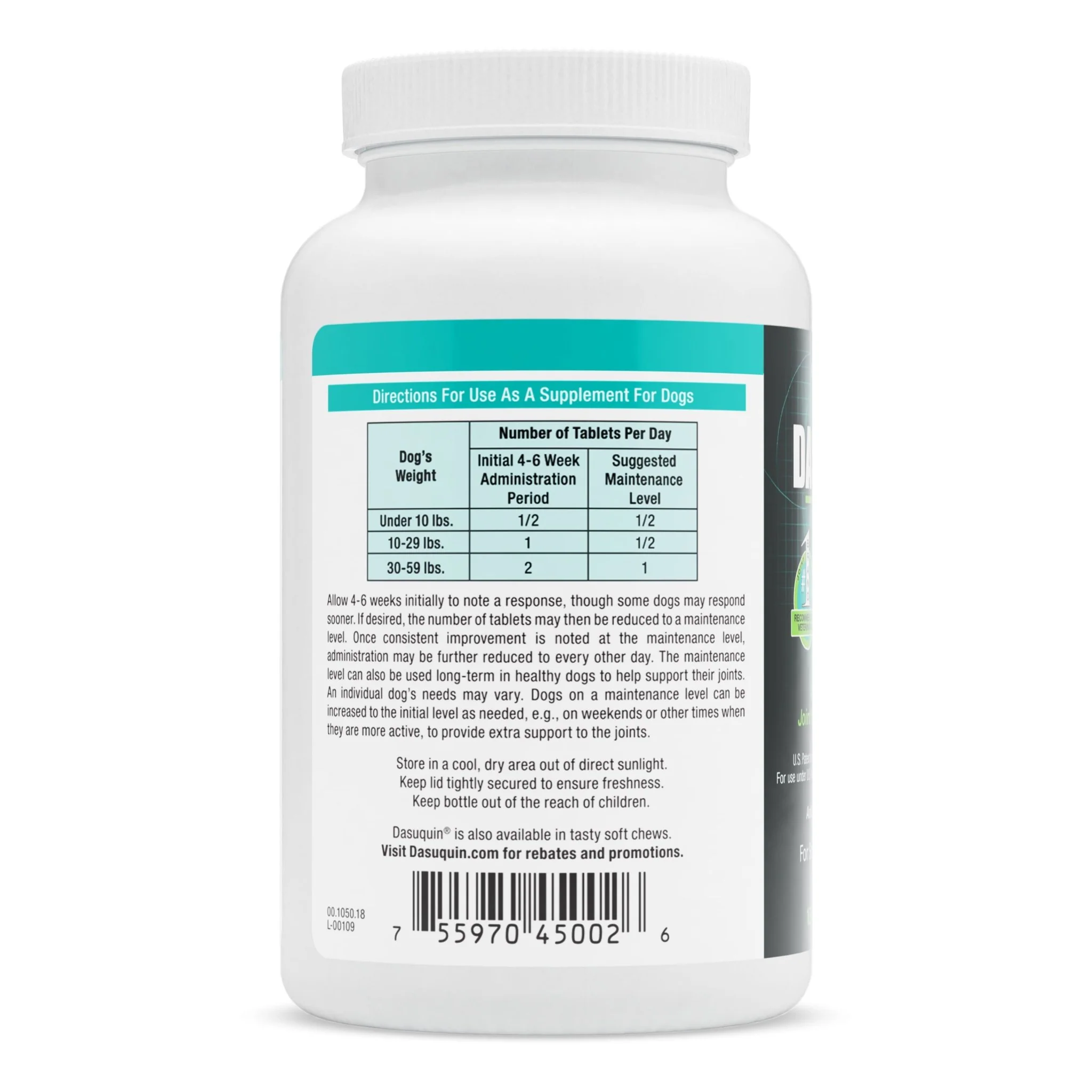 Nutramax Dasuquin for Dogs, Joint Health Supplement, Contains Glucosamine, Plus Chondroitin, ASU, and More, Supports Healthy Joints, Chewable Tablets - Image 5