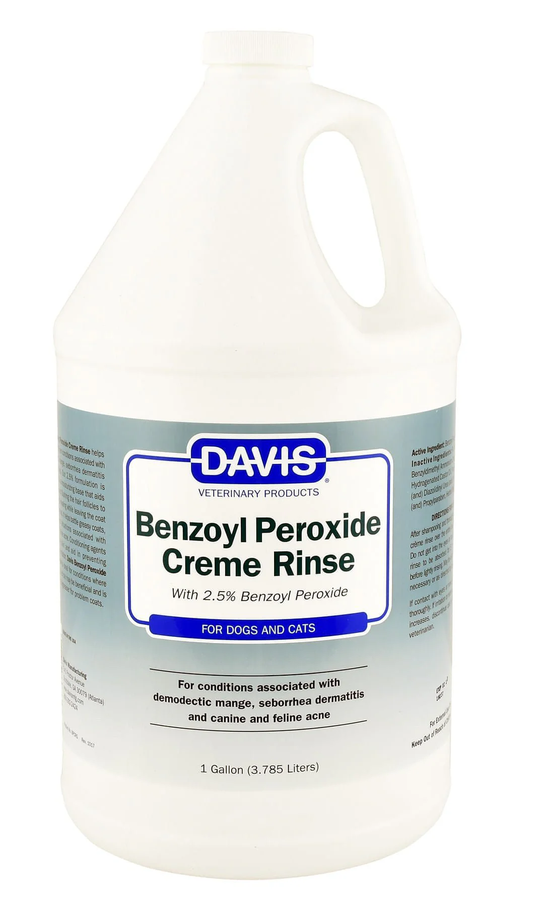 Davis 2.5% Benzoyl Peroxide Crème Rinse for Dogs & Cats - Image 4