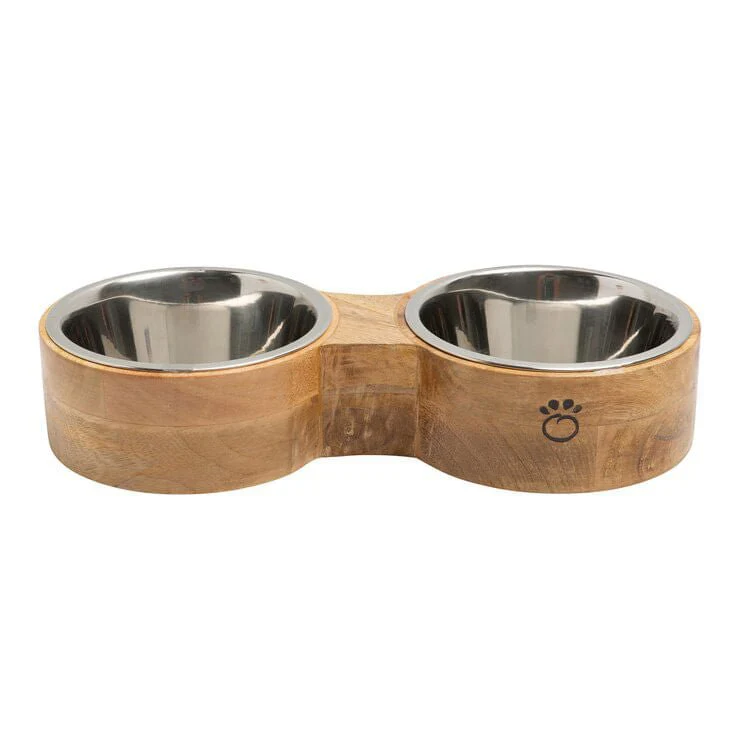 GF Pet Double Diner Wood & Metal Feeder - Image 3