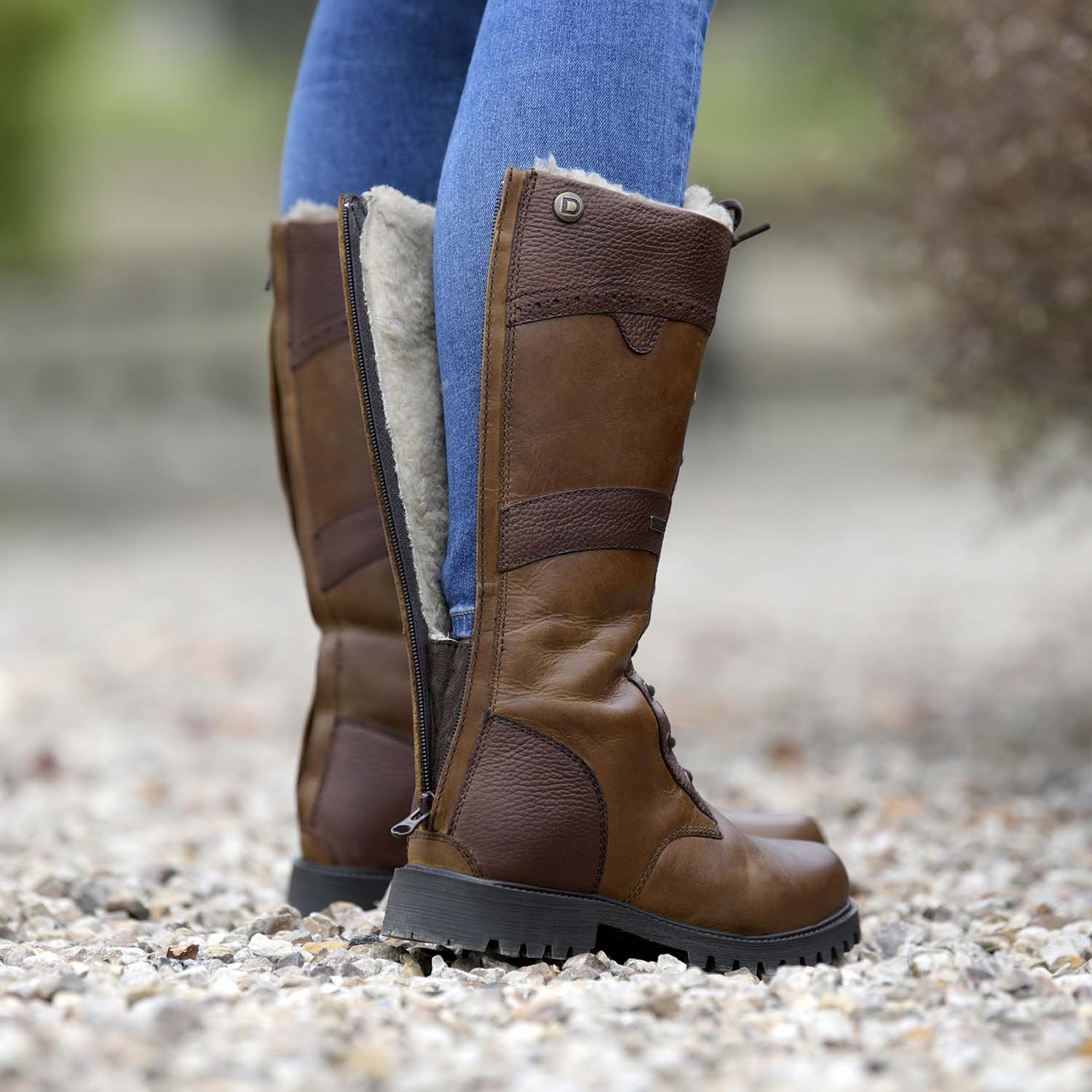 Dublin Ladies Yukon Tall Boots – Cozy Sherpa Fleece Tall Leather Boots - Image 2